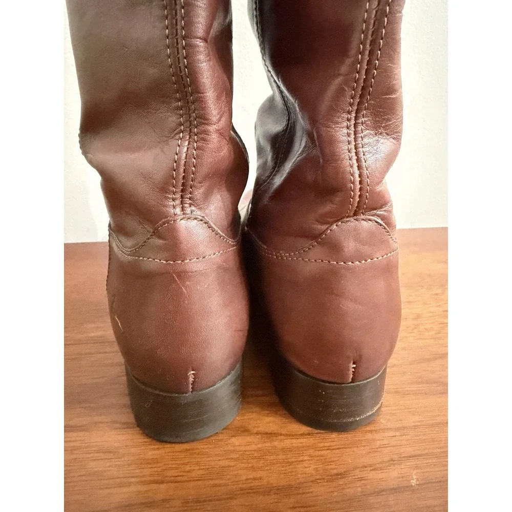 Frye Women's Melissa Lug Button Tall Riding Western Boot Leather Size 7M $398